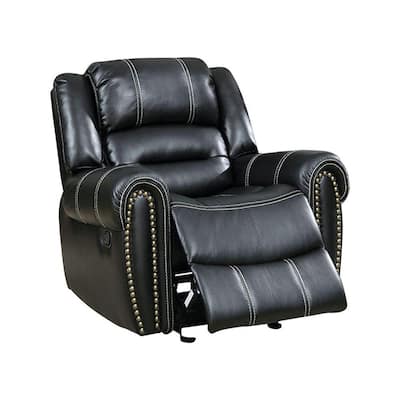 Frederick Transitional Black Glider Recliner Single Chair