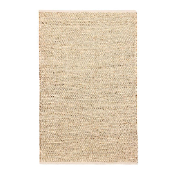 Delara Handwoven Jute and Cotton Area Rug, Natural Rugs, Farmhouse Accent Rug - Ivory, 5 ft. x 8 ft.
