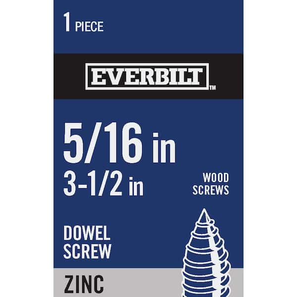 Everbilt 5/16 in. x 3-1/2 in. Coarse Steel Headless Dowel Screw