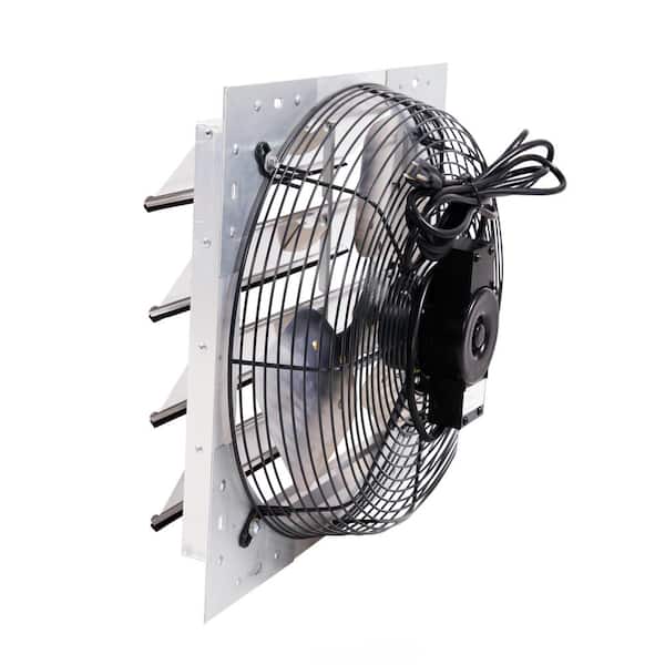 Shutter Mounted Exhaust Fan 115-Volts 3-Speed Electric Aluminum Stainless Steel 