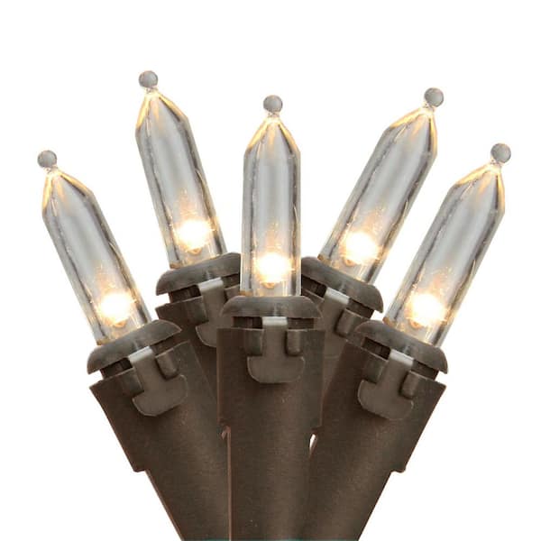 Northlight Set of 50 Warm White LED Mini Christmas Lights with Brown Wire