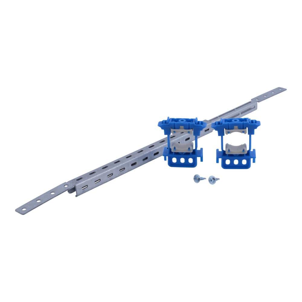 Adjustable Silver Steel Pipe Support Bracket with Clamps