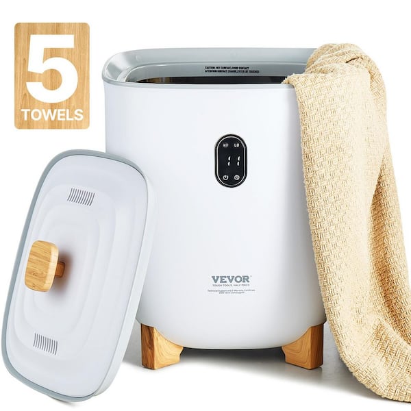Towel Warmer Bucket 25L,2 Heating Modes, 20-90 Min Auto Shut Off, LED Screen, Towel Warmer Electric Plug-ln, Spa White