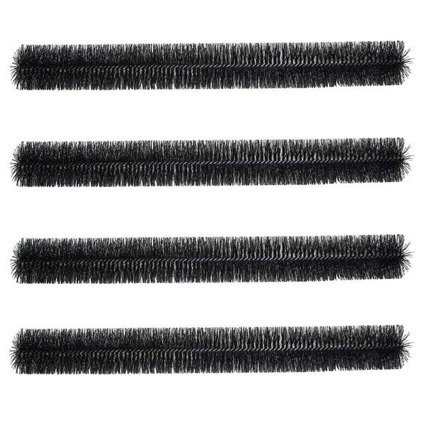 GutterBrush 30 ft. Simple Roof Rain Leaf Gutter Guard Cover with Bristles (4-Pack)