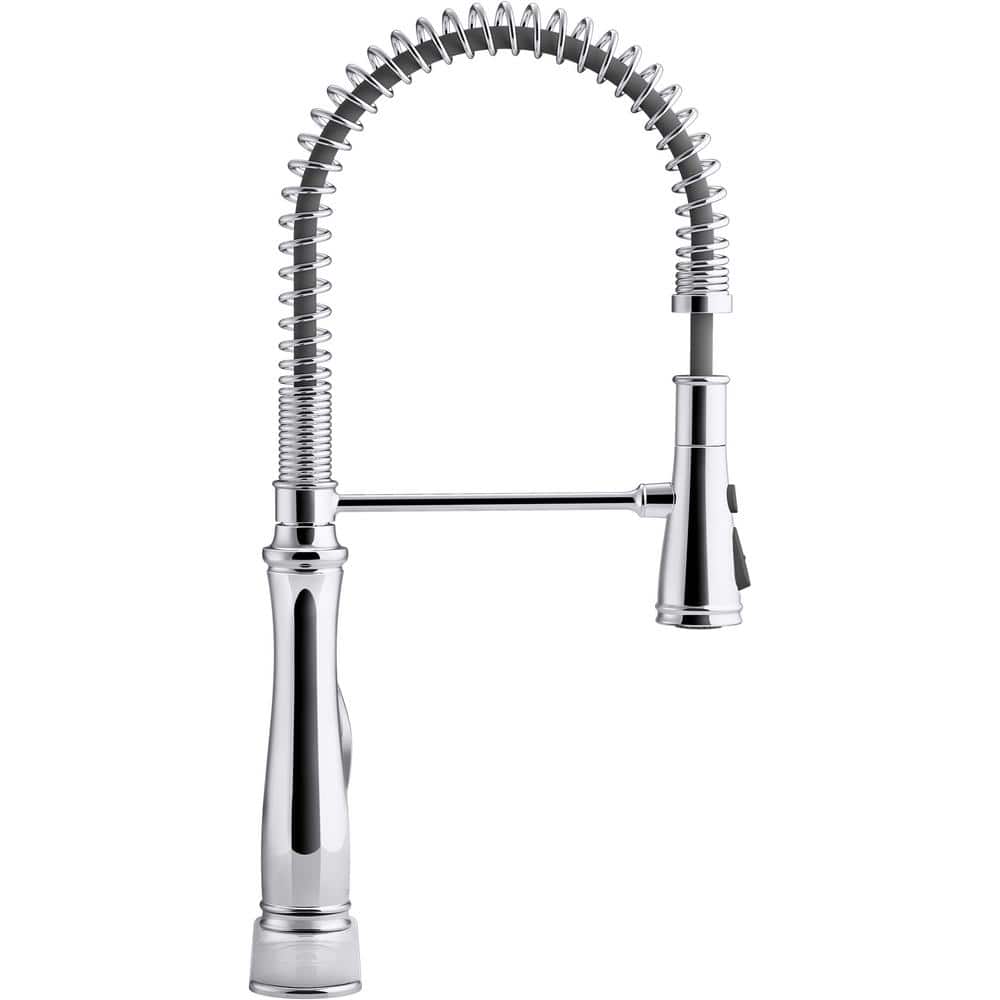 Stainless Steel Semi-Professional Kitchen Faucet with Pull-out Spray