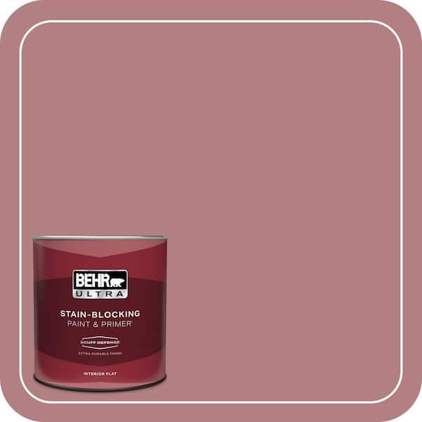 BEHR ULTRA 1 qt. #T14-15 Minuet Rose Extra Durable Flat Interior Paint & Primer
