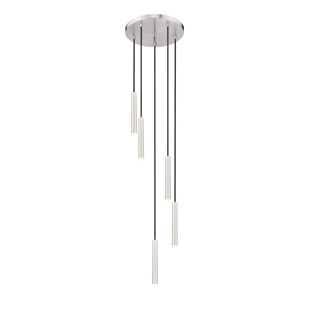 Forest 12 inch Brushed Nickel 5 Light Integrated LED Chandelier