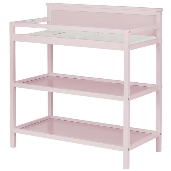 pink baby changing unit