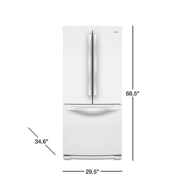 Whirlpool 19.7 cu. ft. French Door Refrigerator in White