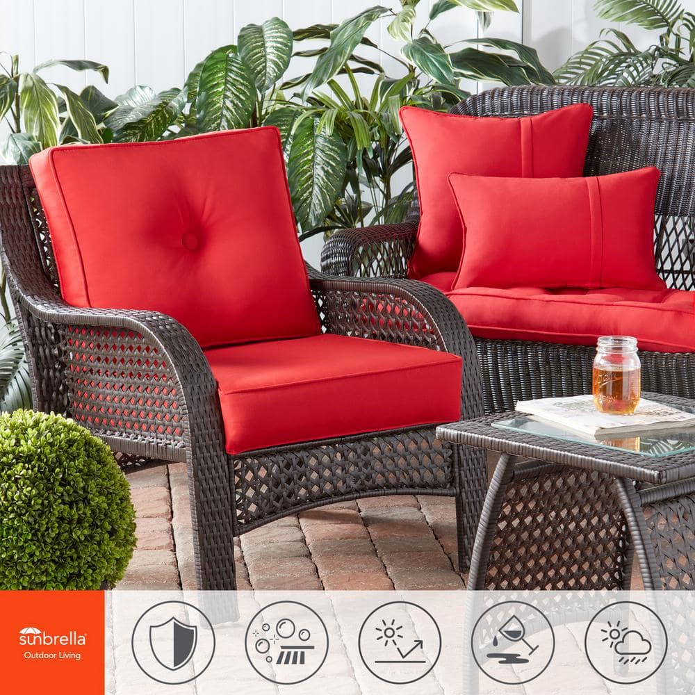 Jockey Red Sunbrella Outdoor Rectangle Throw Pillow Set