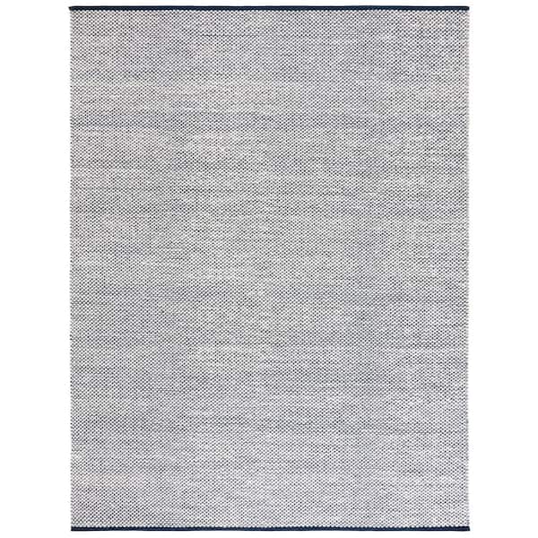Vermont 8 ft. x 10 ft. Navy/Ivory Solid Color Area Rug
