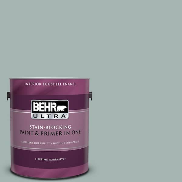 BEHR ULTRA 1 gal. #UL220-15 Frozen Pond Eggshell Enamel Interior Paint and Primer in One