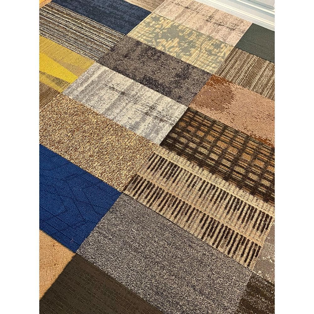 Kaleidoscope - Multi-Colored Commercial/Residential 24 x 12 in. Peel and Stick Carpet Tile Plank (48 sq. ft.) product image for price tracking