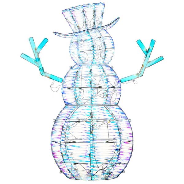 4 ft. Pre-Lit Iridescent Snowman