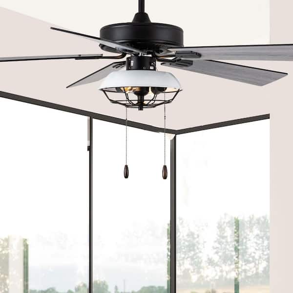 thumbnail image 2 of Volume Lighting 6174-79 5 Blade 52\" Indoor Ceiling Fan With Alabaster Glass Bell Shade Light Kit 2 of 12