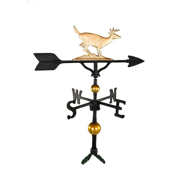 Montague Metal Products 32 in. Deluxe Gold Buck Weathervane