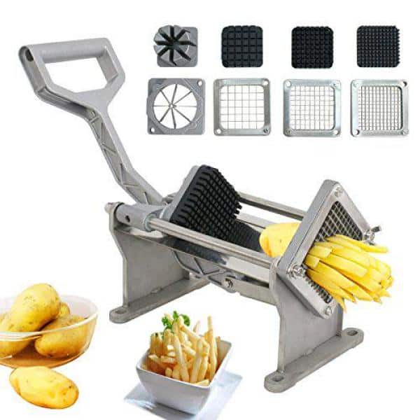 Commercial Cast Iron French Fry Potato Cutter Slicer Chopper With Suction Feet 