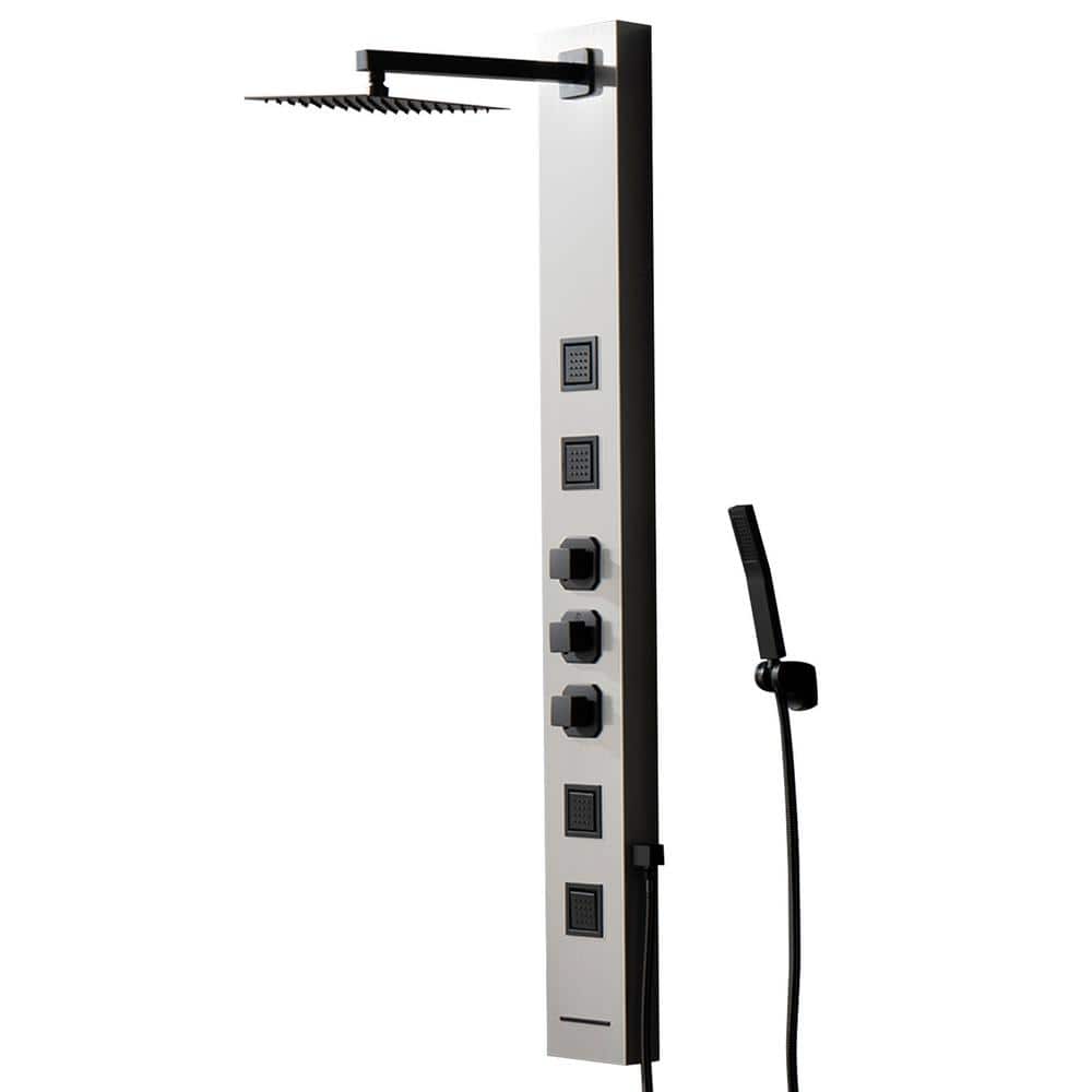 Stainless Steel Multi-Function Shower Panel with Jets and Handheld