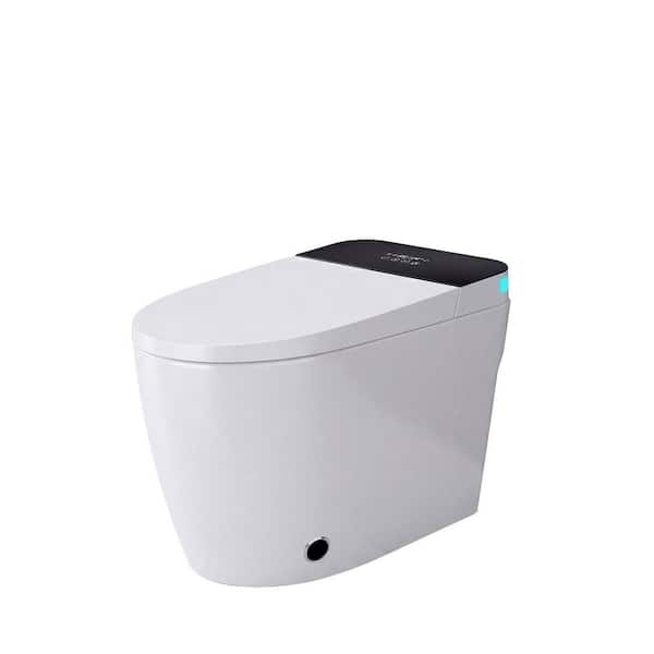 FUFU&GAGA White Elongated Bowl Smart Bidet Toilet 1.28 GPF with