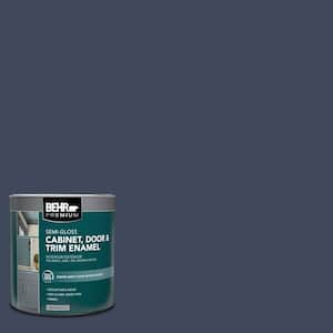1 qt. #S530-7 Dark Navy Semi-Gloss Enamel Interior/Exterior Cabinet, Door & Trim Paint
