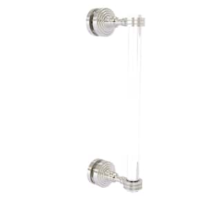 Pacific Grove 12 in. Single Side Shower Door Pull with Dotted Accents in Satin Nickel