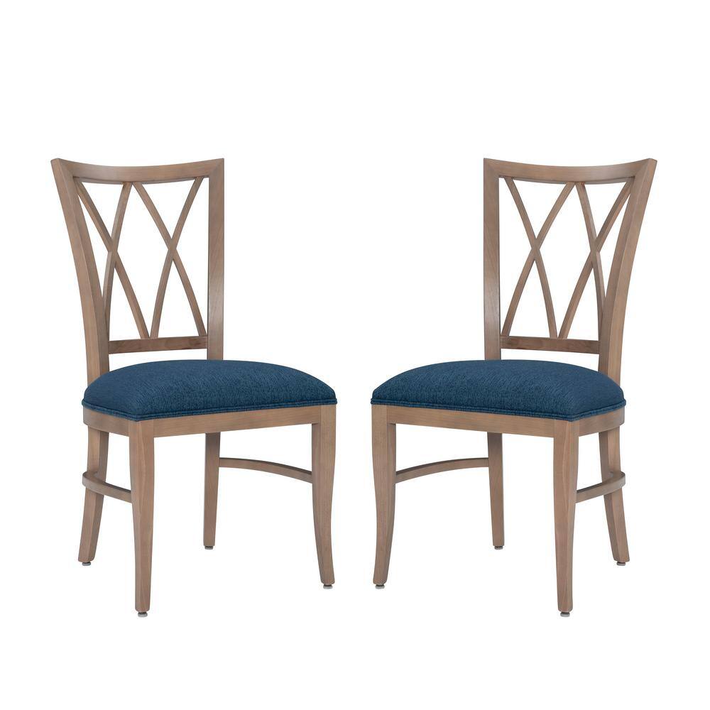 Linon Home Decor Elko Natural Polyester Fabric Dining Side Chair Set of