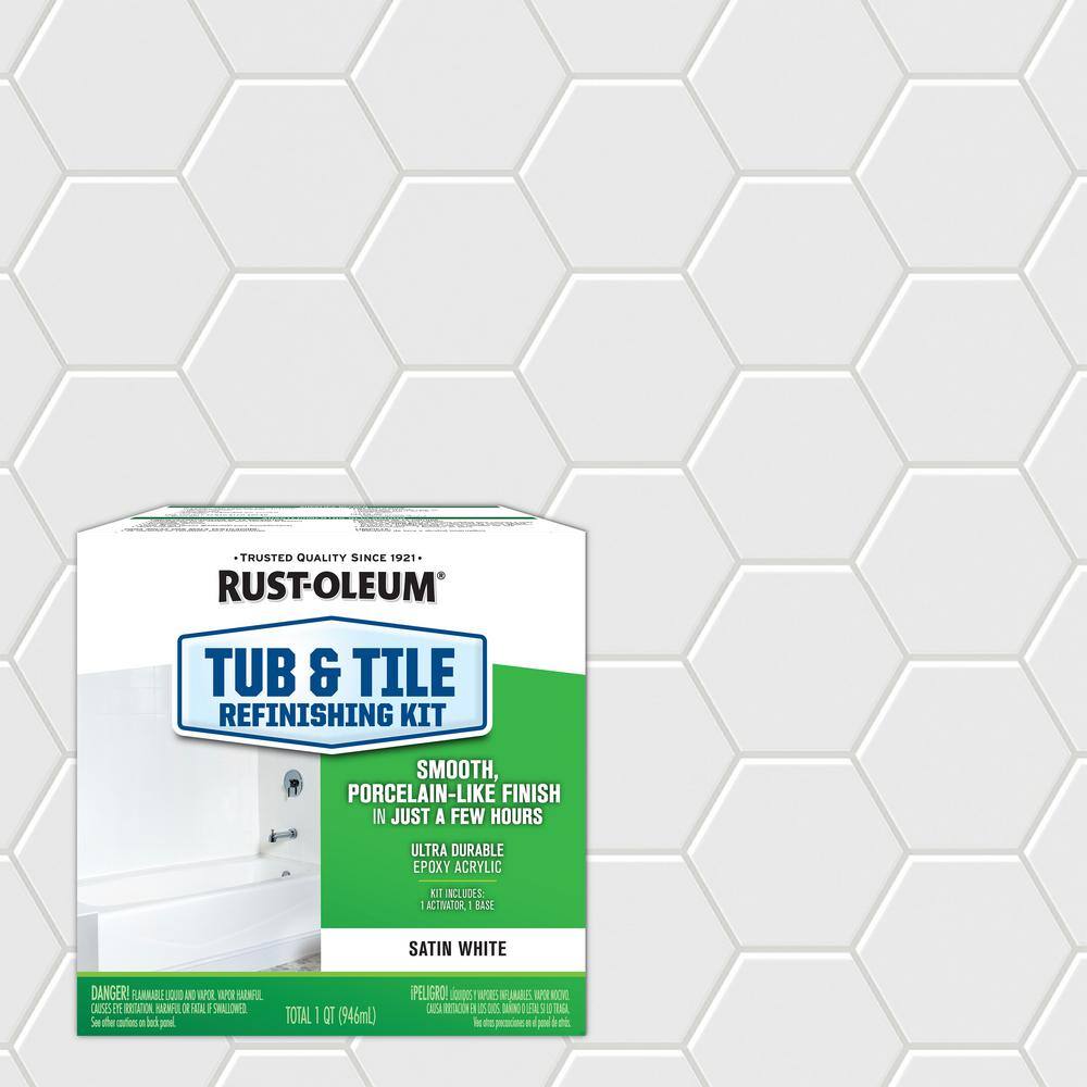 RustOleum Specialty 1 qt. Satin White Tub and Tile Refinishing Kit