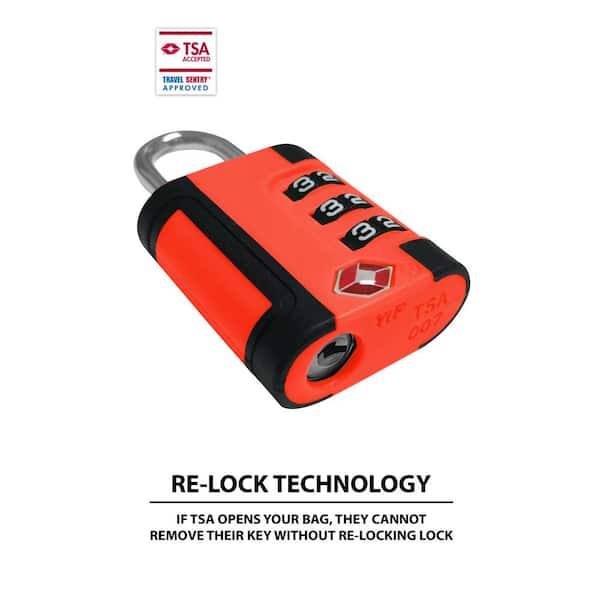 PLB1 Combination Padlock Three Digit Resettable For Zippers - Gun Safety  Locks & Padlocks