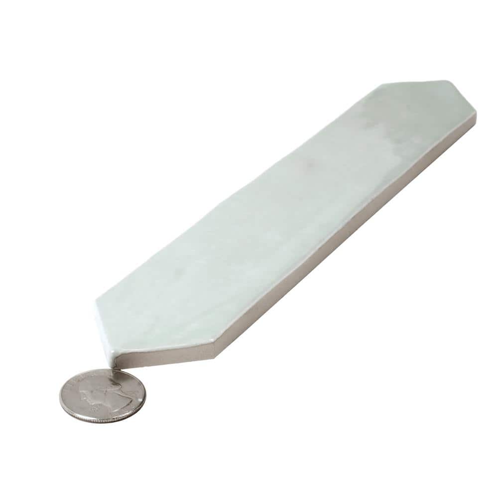 Pistachio Green Glossy Ceramic Picket Wall and Floor Tile