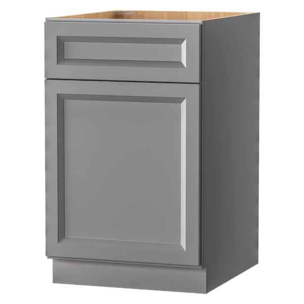 PELHAM & WHITE Keyport Shaker 21 in. W x 24 in. D x 34.5 in. H in Charcoal Plywood Tool-Free Ready To Assemble Base Kitchen Cabinet