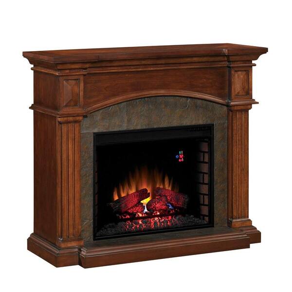 Classic Flame Toledo 28 in. Wall Mantel Electric Fireplace in Cocoa