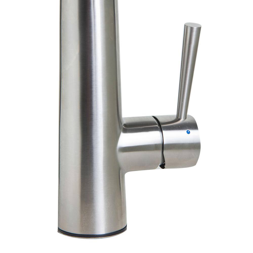 Stainless Steel Commercial Spring Kitchen Faucet with Pull Down Spray