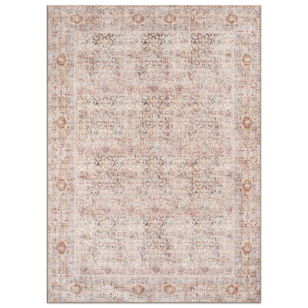 Delano Terracotta Floral Pattern Machine Washable Area Rug Multi 9 ft. x 12 ft. Area Rug price history on PriceWatchPro