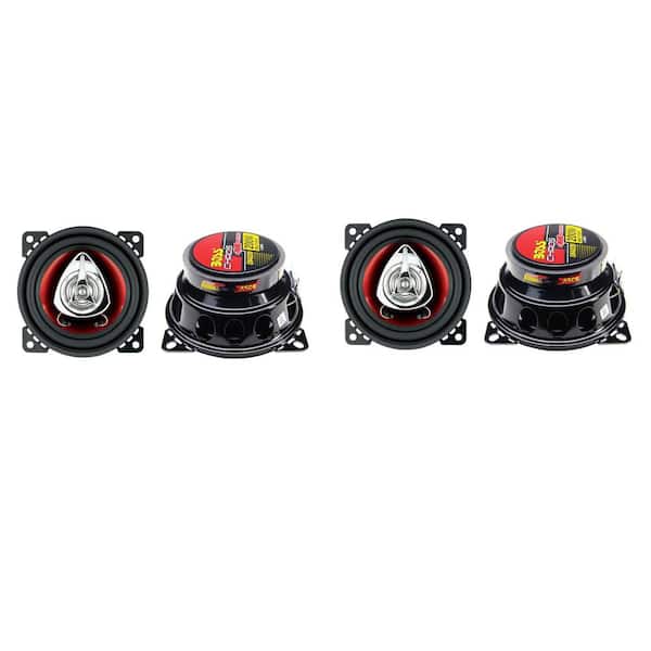 Boss Audio Systems 4 in. 200-Watt 2-Way Car Audio Coaxial Speakers Stereo, Red Pair (4-Pack)