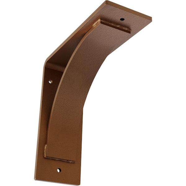 Ekena Millwork 3 in. x 8 in. x 8 in. Hammered Copper Morris Steel Bracket
