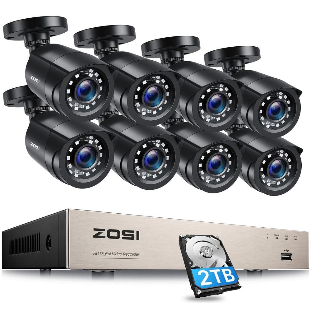8-Channel 5MP-Lite 2TB DVR Surveillance System with 8-Wired 1080p Bullet Cameras price history on PriceWatchPro