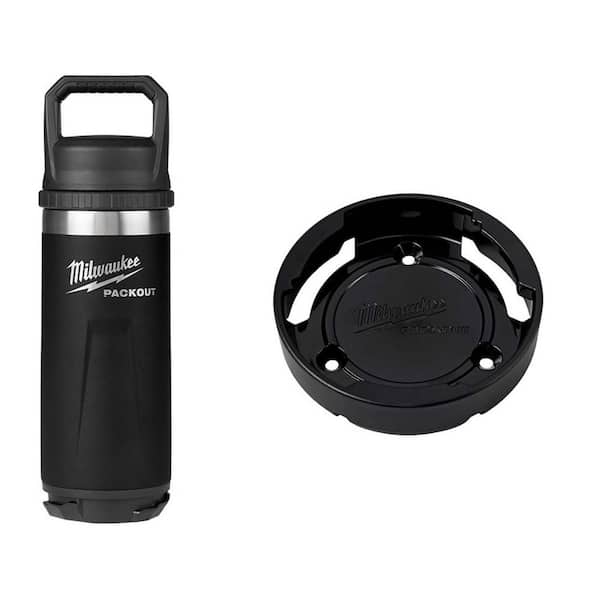 PACKOUT BLACK 18 oz. Insulated Bottle W/PACKOUT Mount