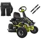 30 in. 48-Volt Brushless 50 Ah Battery Electric Rear Engine Riding Mower and Bagging Kit