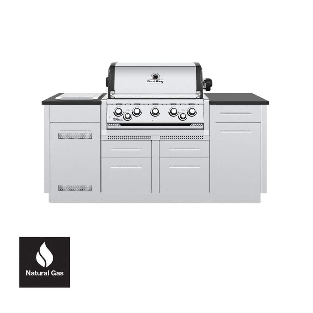Imperial S 590i 5-Burner Built-In Island Natural Gas Grill with Side Burner
