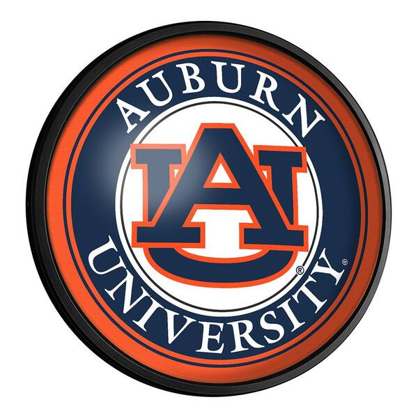 The Fan-Brand Auburn Tigers: Round Slimline Lighted Wall Sign 18 in. L x 18 in. W x 2.5 in. D