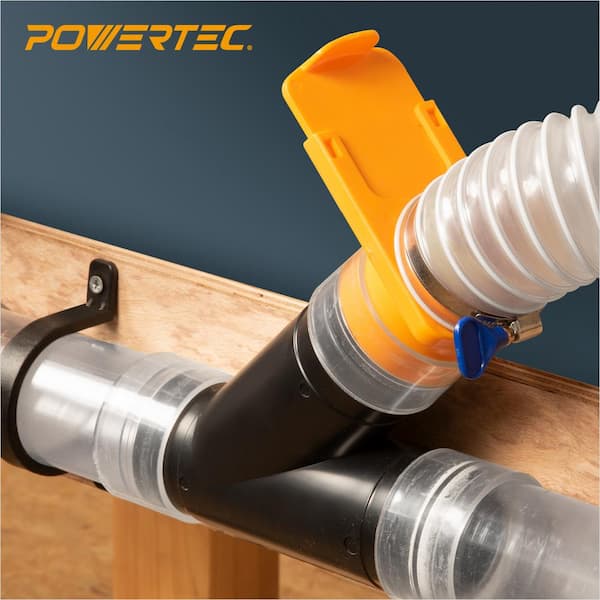 4 in. Dust Collection Fittings Kit w/Connectors, Blast Gates and Hose Clamps for Dust Collector Systems