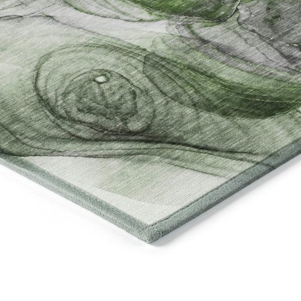 Chantille ACN513 Olive 5 ft. x 7 ft. 6 in. Machine Washable Indoor/Outdoor Geometric Area Rug