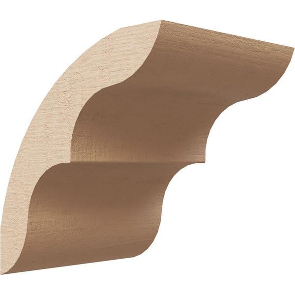 Ekena Millwork 5 in. x 6 in. x 6 in. Ozark Rough Cedar Woodgrain Timberthane Polyurethane Knee Brace, Primed