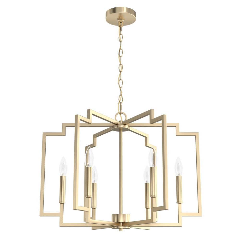 Zoanne Alturas Gold 24" Modern Glam Chandelier