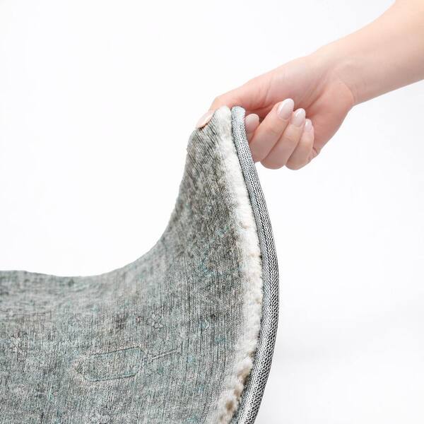 Dream Shag Premium Machine Washable Abstract ADS790 Teal 9 ft. x 12 ft. Area Rug