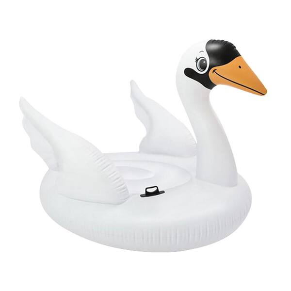 Giant Inflatable Golden Swan Swimming Pool Sun Lounger Floatation Aid Raft 