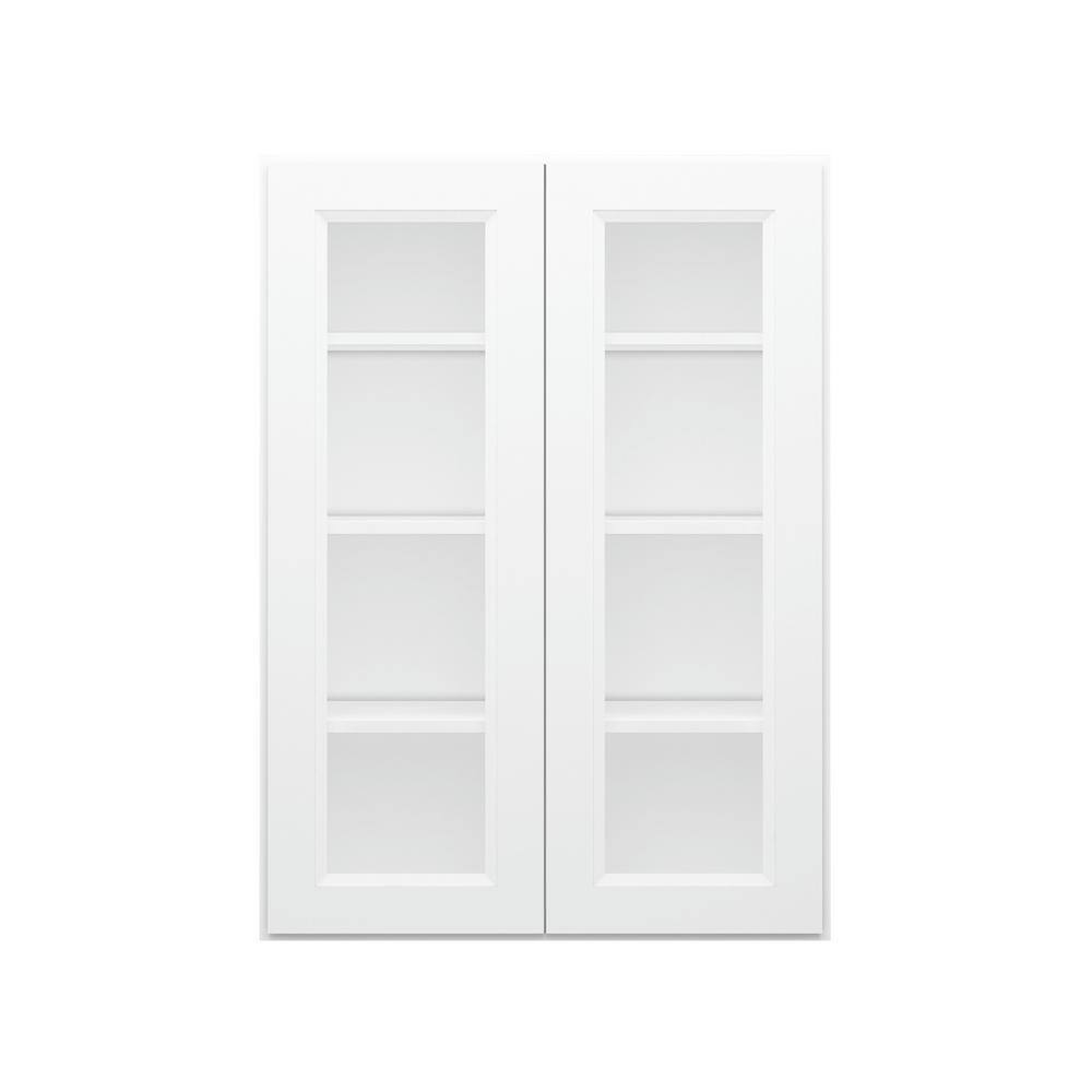 24-in. W x 12-in. D x 42-in. H in Traditional White Ready to Assemble Wall Kitchen Cabinet with No Glasses price history on PriceWatchPro