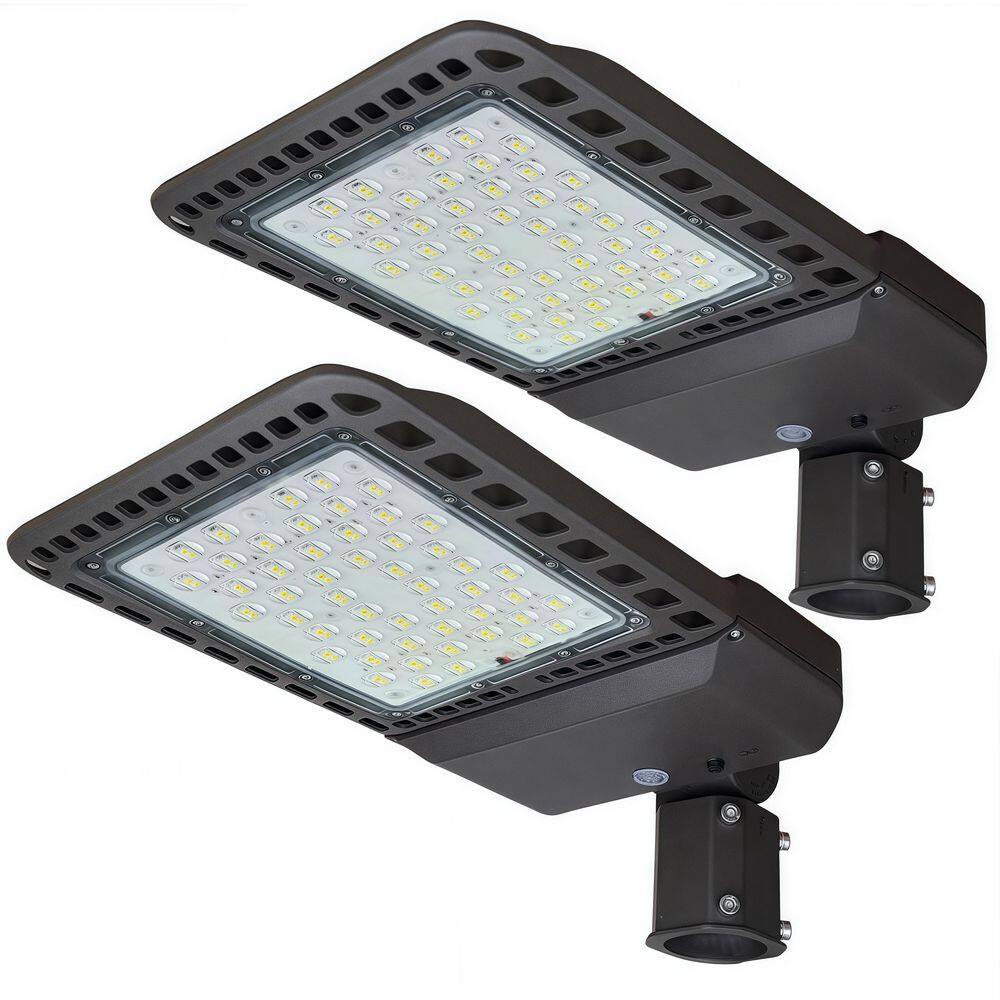 1000-Watt Equivalent 28000 Lumens Bronze 200W-Slip Fitter Integrated LED Street Area Flood Light 5000K Dusk to Dawn 2PCS price history on PriceWatchPro