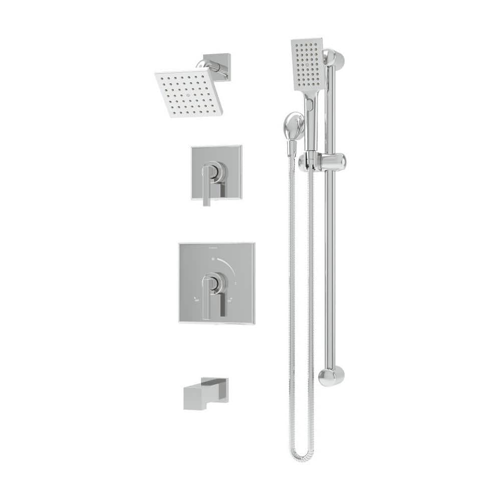 Symmons Duro Hydro Mersion Tub And Shower Trim Kit With 2-Handles Tub ...