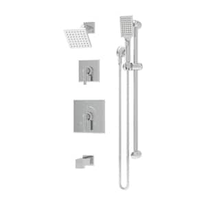 Duro Hydro Mersion Tub and Shower Trim Kit with 2-Handles Tub Spout Single Spray Hand Spray (Valve Not Included)